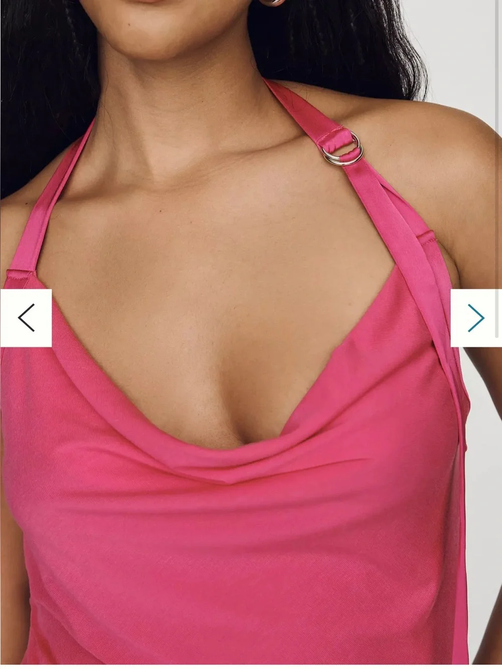 Maeve cowl neck halter top pink XL NWT Anthropologie
